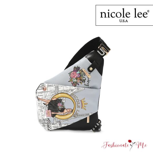 Nicole Lee USA Miranda Vegan Leather Adjustable Strap Slip Pocket Sling Backpack